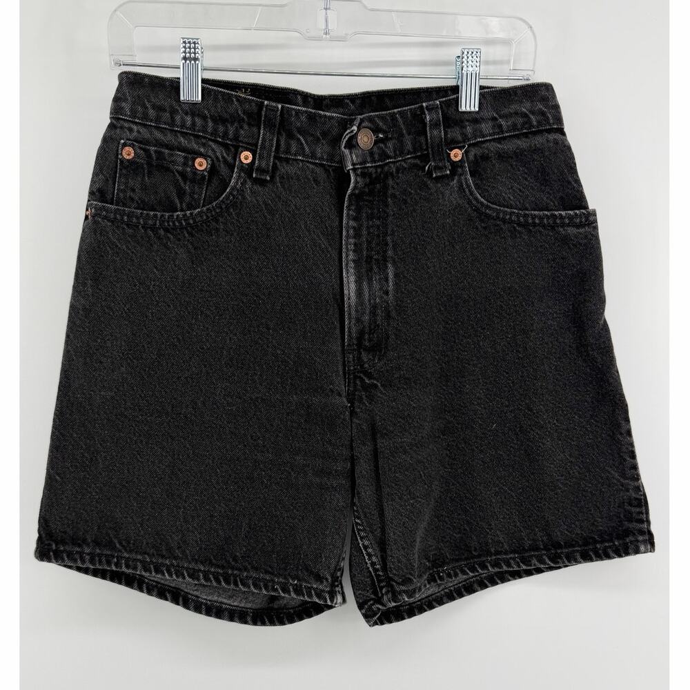 1989 Levi’s 550 relaxed fit black denim shorts